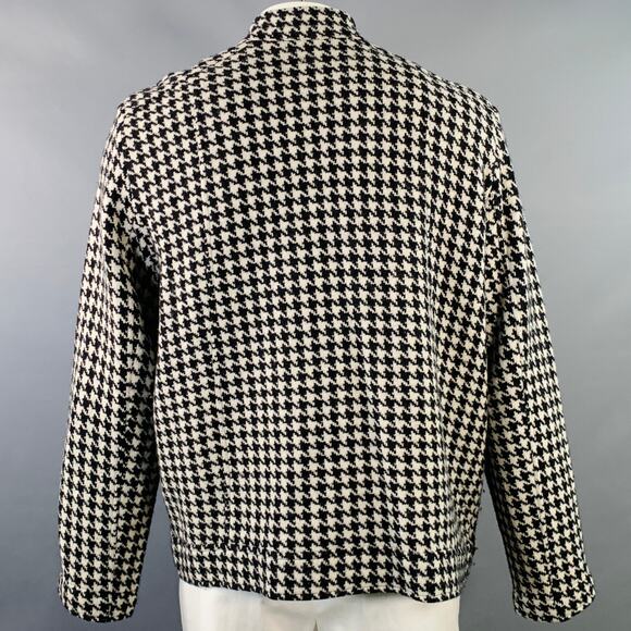 LAUREN by RALPH LAUREN Size XXXL Black Off White Wool Zip Pockets Jacket - Picture 4 of 11